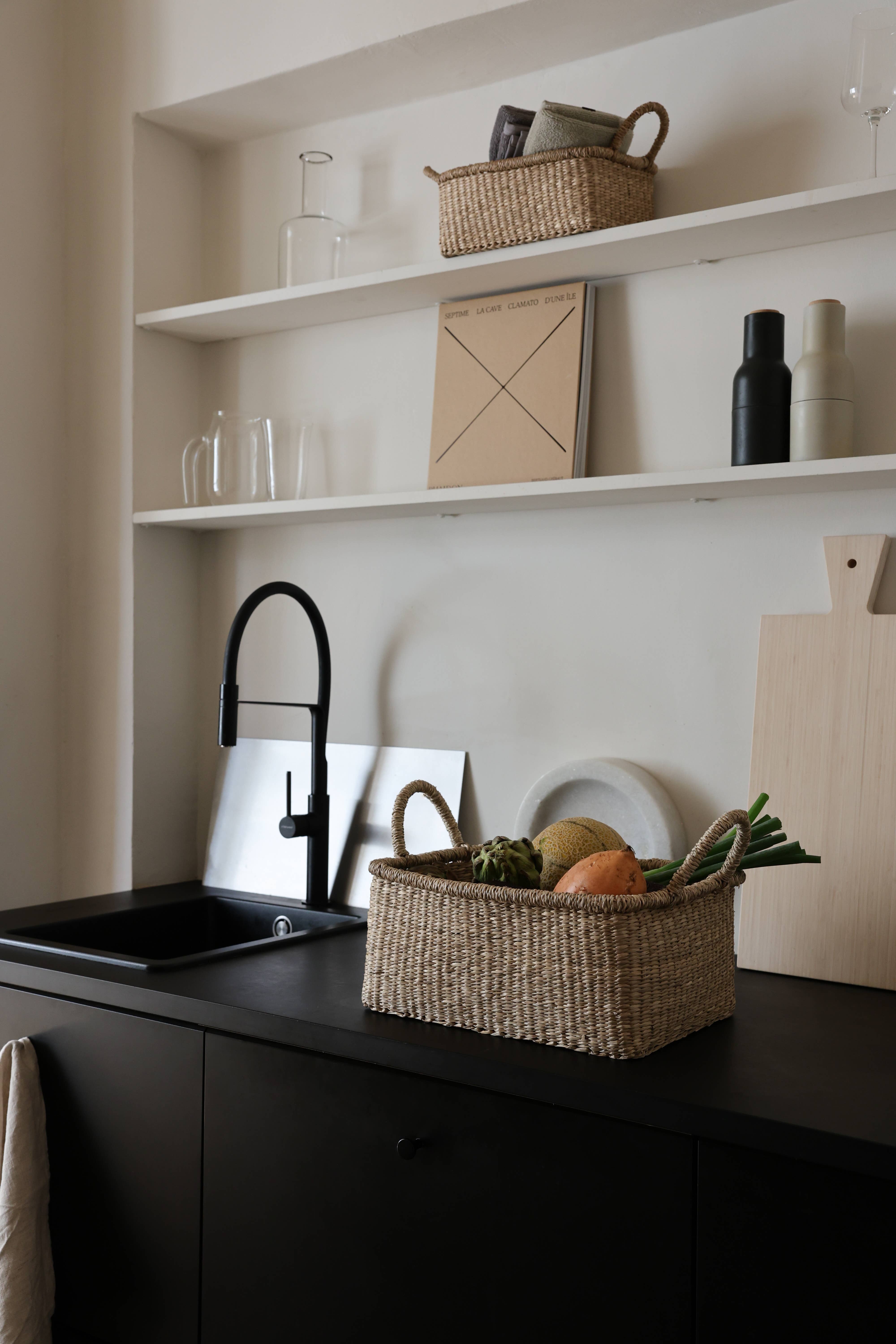 SUNNY HOME - Wholesale Basket - Seagrass Basket with Handles – Lima Rectangular Large2