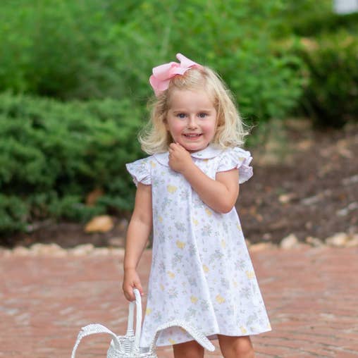 Páscoa Floral A linha Vestido Menina Pima Algodão por atacado de Marco and Lizzy