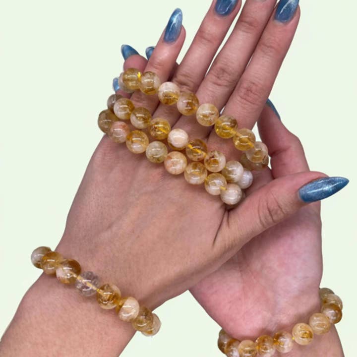 Faiza Naturals - Wholesale Beaded Bracelet - Citrine Crystal Bracelets