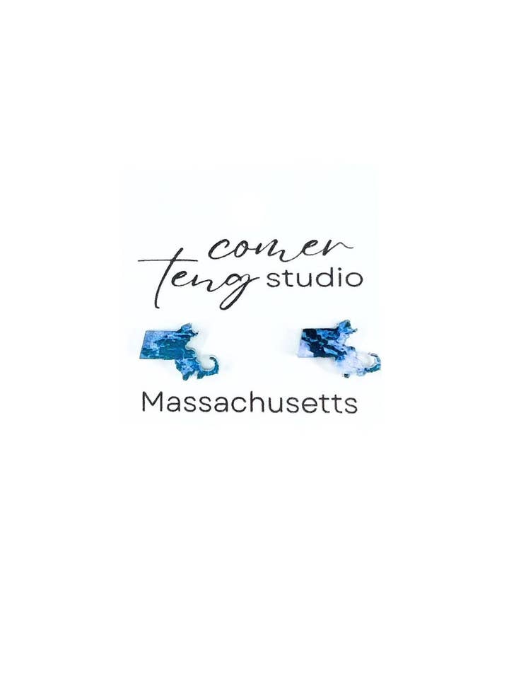 New England State Stud Earrings for wholesale by Comer Teng Studio