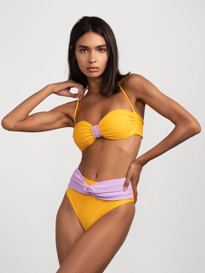 Ensemble bikini Lulu Sprint bandeau à nouer pour la vente par Flavia Valentini