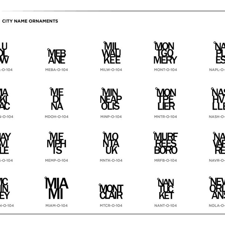 Grainwell - Wholesale Ornament - City Name Ornament6