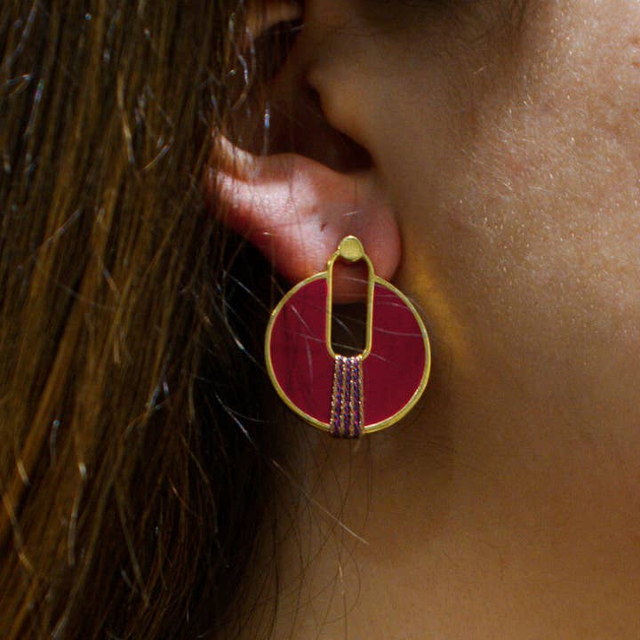 Louxor Garnet øreringe for engroshandel hos NAODE Paris