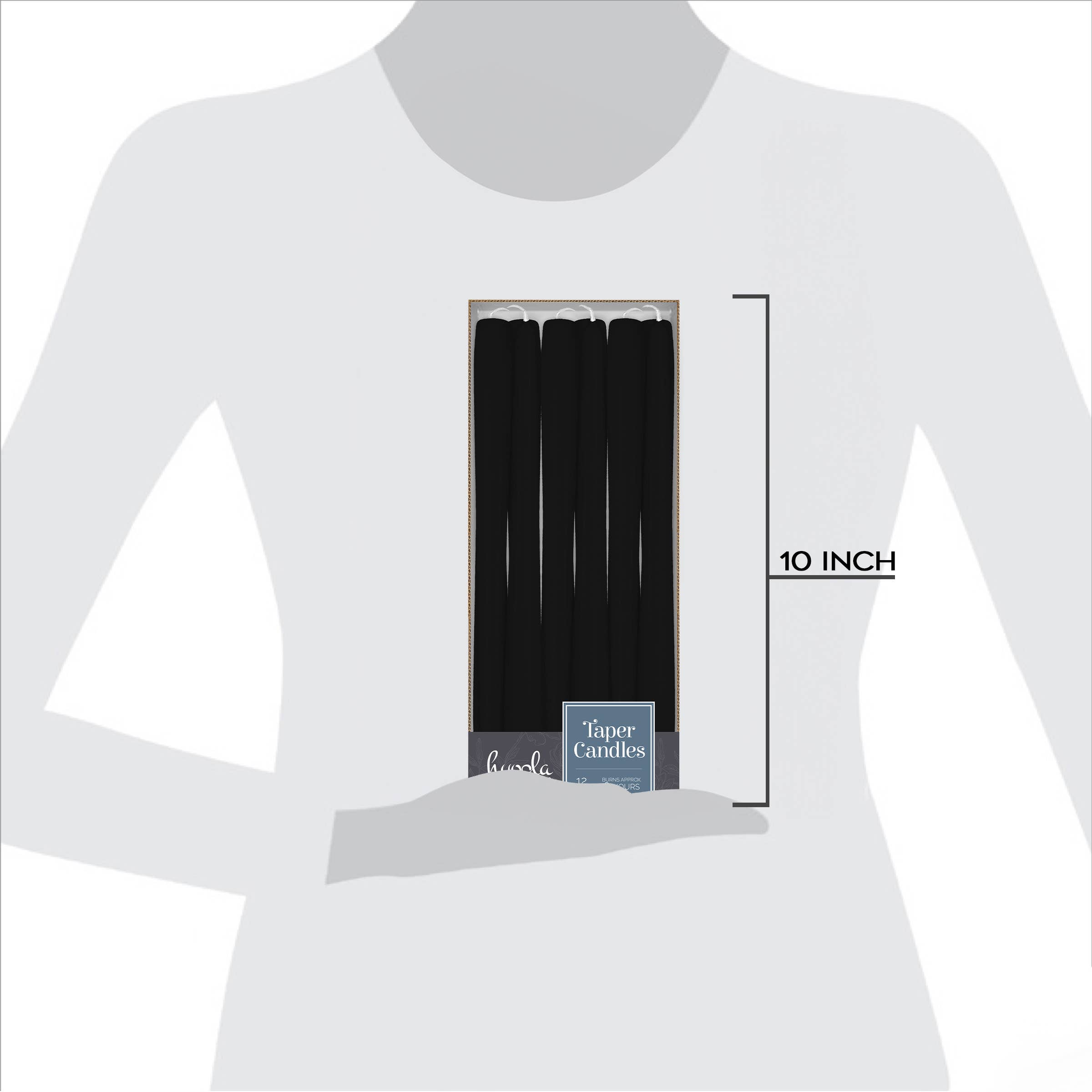 Hyoola Candles - Wholesale Tapered Candle/Candlestick - Black Taper Candles - 10 Inch - 12 Pack4