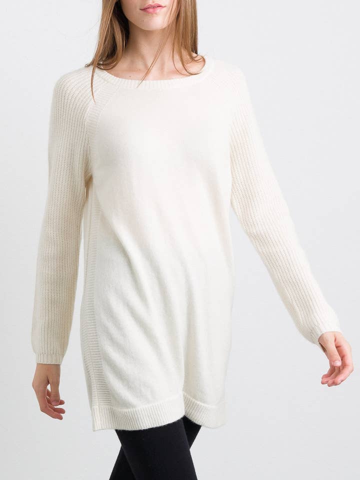 CASHMERE BOAT NECK TUNIC for wholesale by QUINN