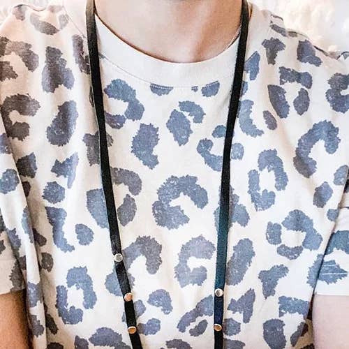 Black Leather Studded Choker/Bracelet for wholesale by Lee&Lo Handmade Wearables