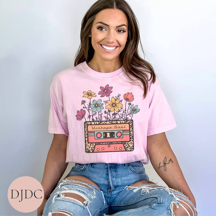 Vintage Soul Graphic Tee for wholesale by Double J Designs Co.