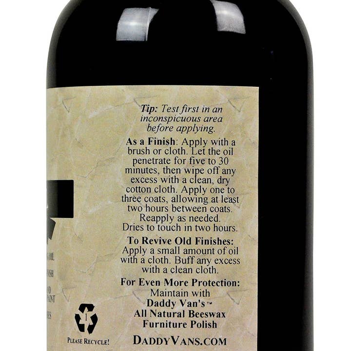 Daddy Van's – Großhandel Holzbutter – Daddy Van's All Natural Hanföl lebensmittelecht Holz-Finish 16 oz2
