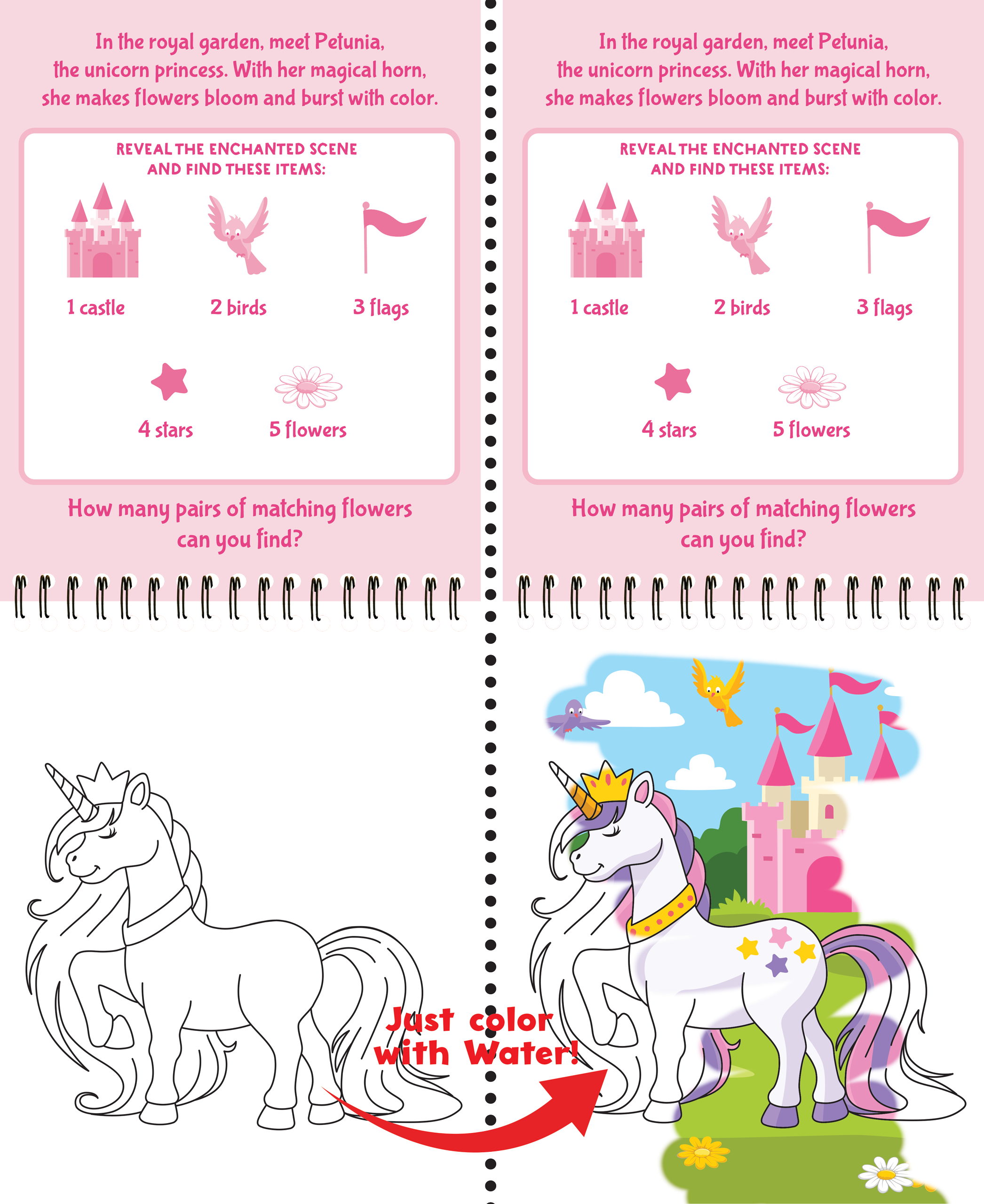 Peter Pauper Press - Wholesale Book - Kids - Color With Water - Unicorns1