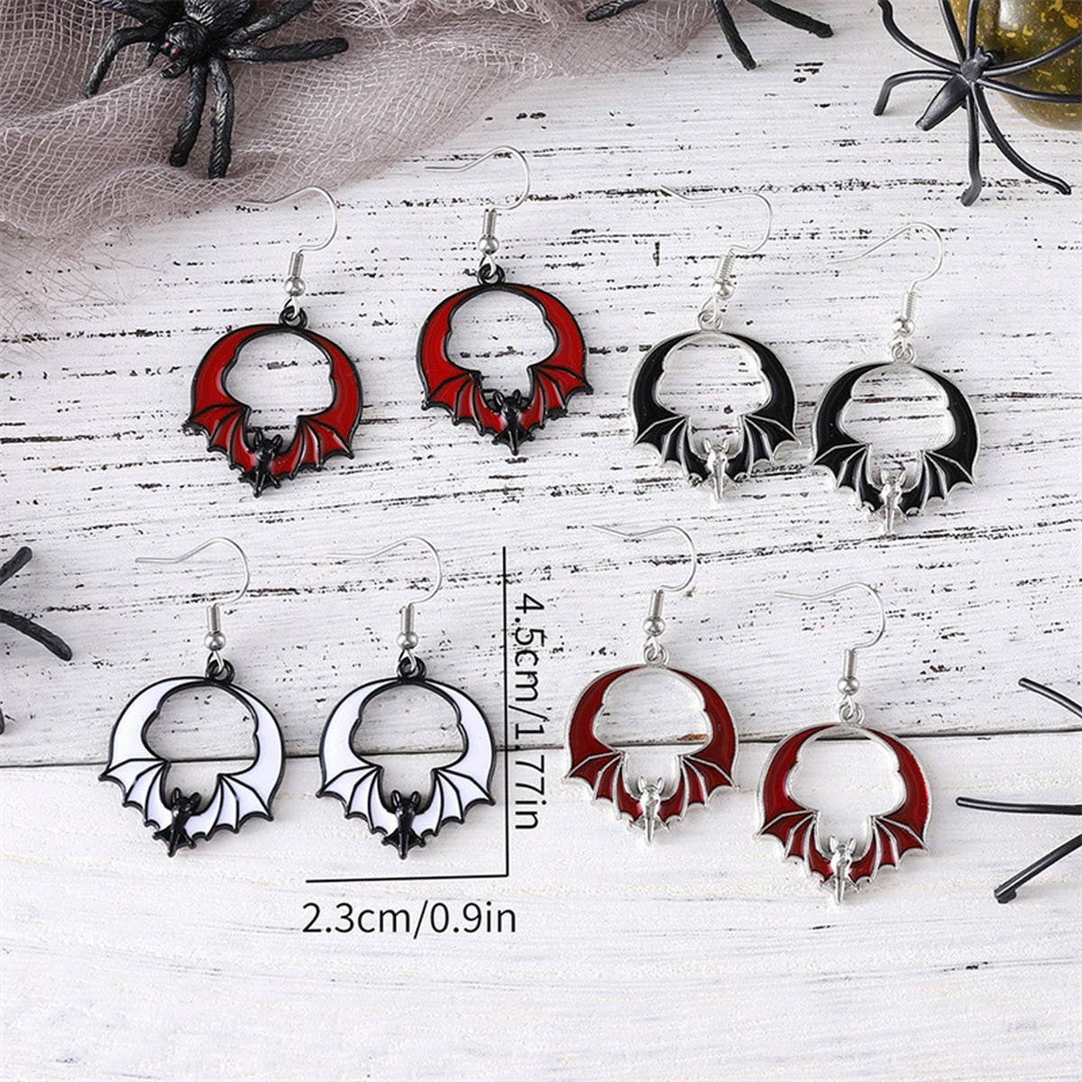 ACCITY - Wholesale Dangle Earrings - PERSONALIZED FUNNY DARK BAT PENDANT EARRINGS_CWAJE19735