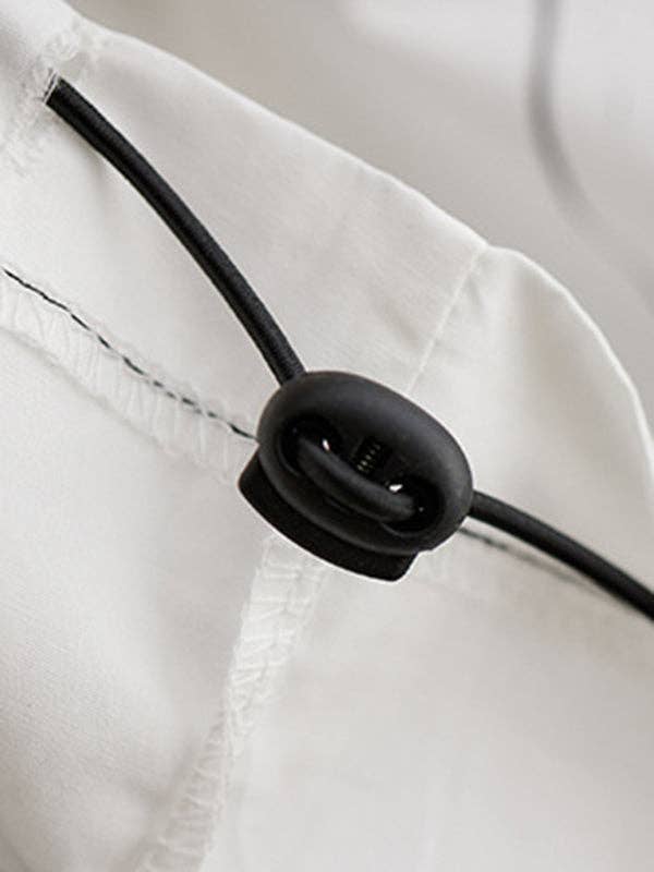 Sheer Trend – Camisa com botões no colarinho – Mulher por atacado – Blusas de lapela com junta dividida com estampa em cores contrastantes com mangas curtas e soltas10