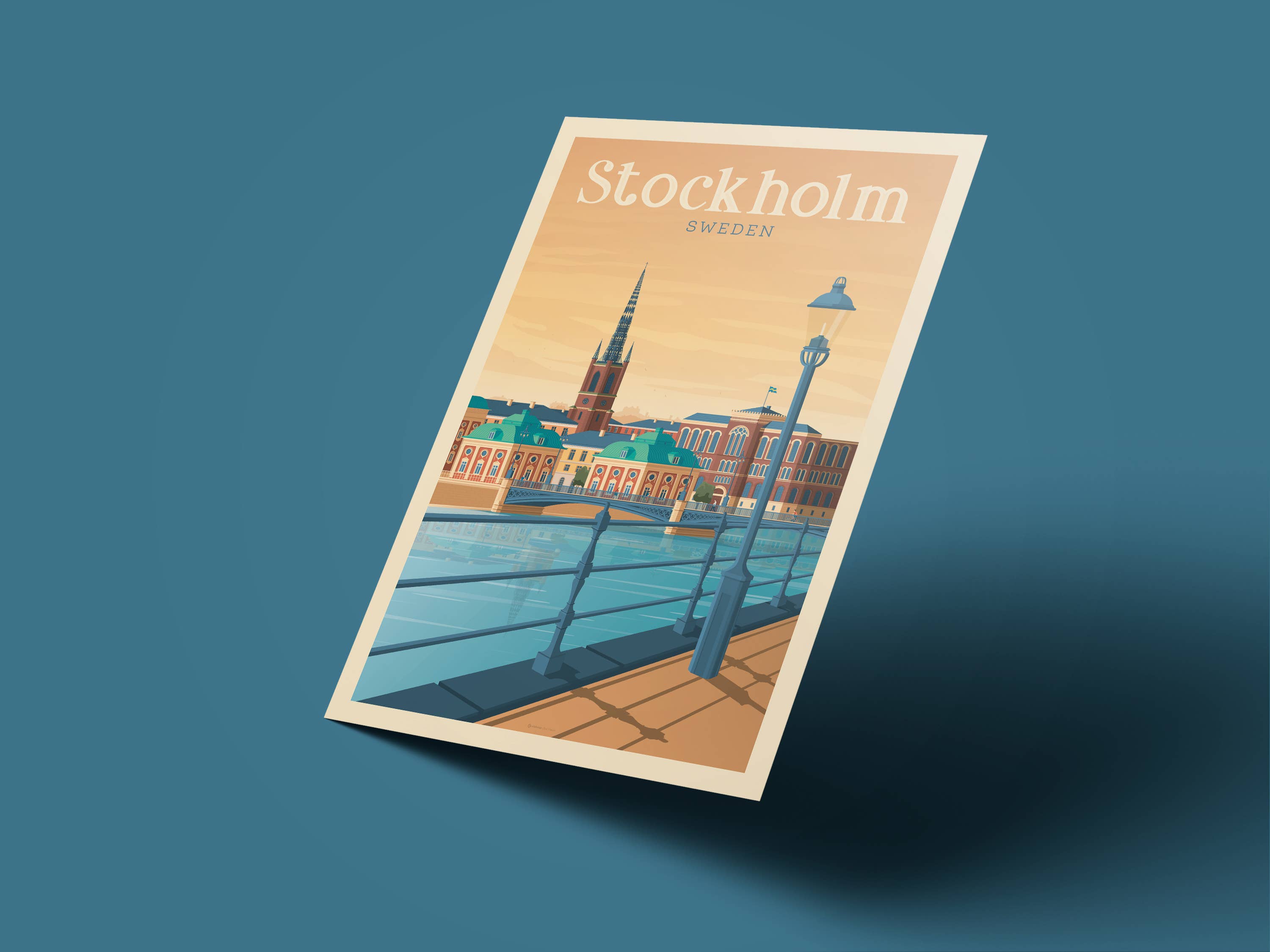 Olahoop Travel Posters - Wholesale Poster - Stockholm Sweden - Scandinavia travel poster4