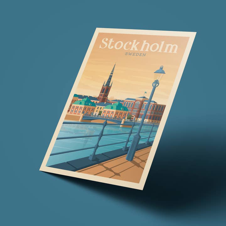 Olahoop Travel Posters - Wholesale Poster - Stockholm Sweden - Scandinavia travel poster4