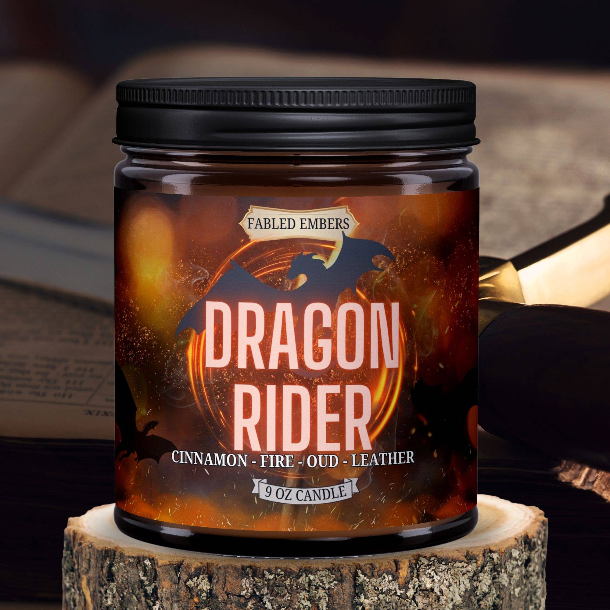 Fabled Embers - Wholesale Jar/Filled Candle - DRAGON RIDER fantasy bookish candle