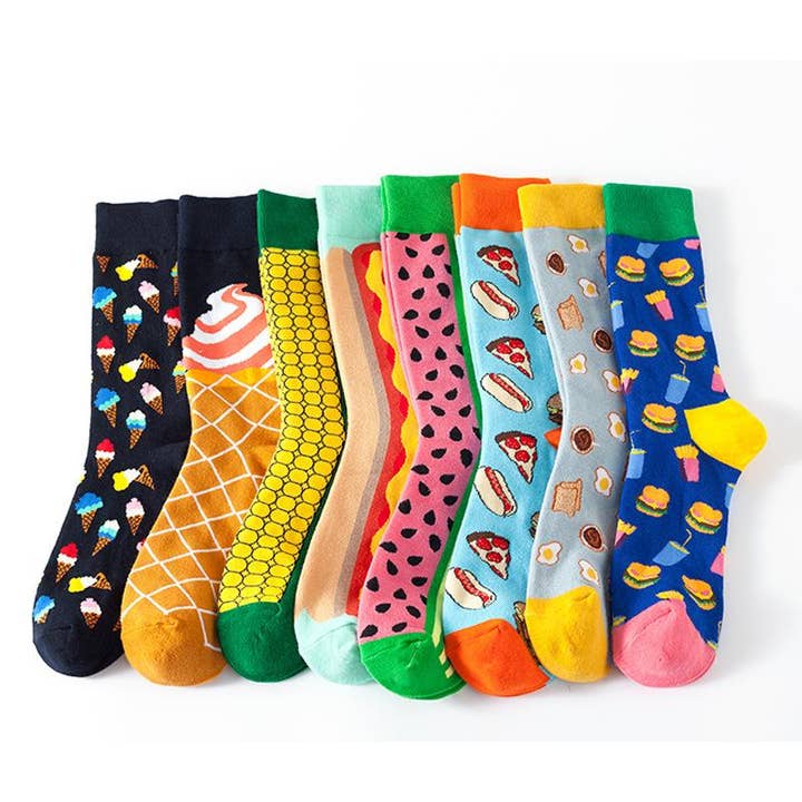 Tourtiwi - Wholesale Socks - Unisex - Creative food series mid-calf socks casual socks13