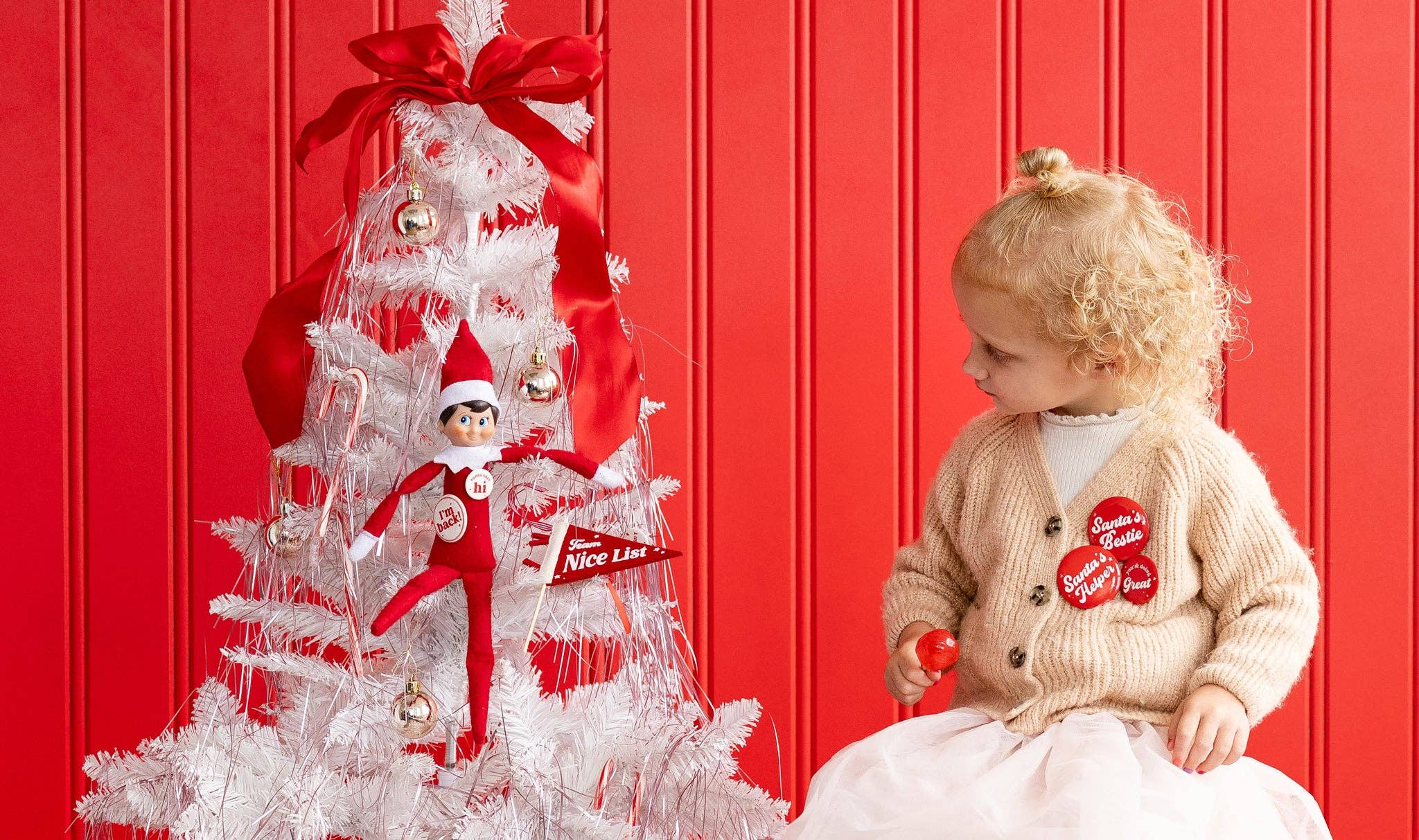 My Mind’s Eye – wholesale Christmas decoration – ELF1108 - Elf Pennant and Buttons Set7