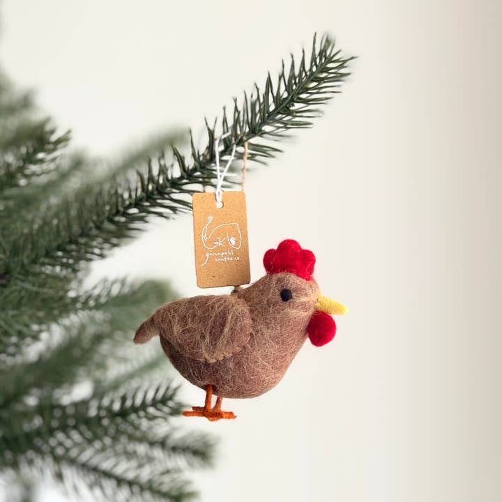 Ganapati - Wholesale Ornament - Felt Chicken Ornament