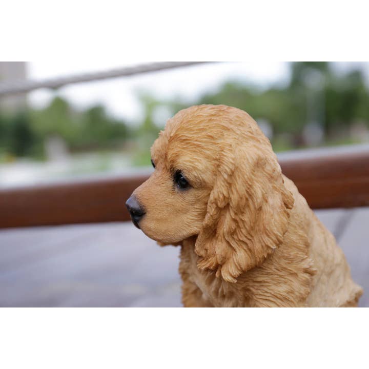 Hi-Line Gift Ltd. - Wholesale Decorative Figurine - Cream-Coloured Cocker Spaniel Statue
