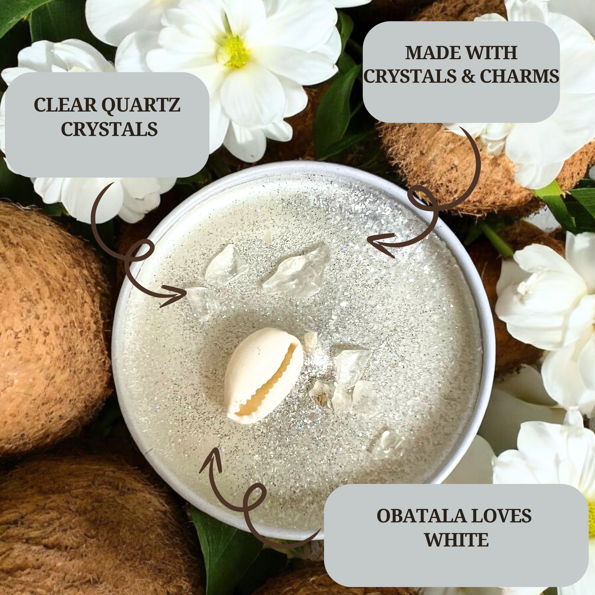 White Obatala Spiritual Offering Candle for wholesale on Faire1