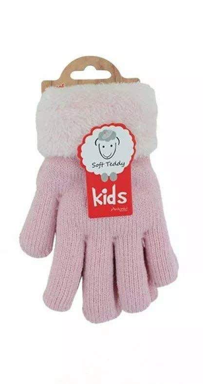 VewoTex - Wholesale Gloves - Kids - Children's Winter Gloves » Knitted Gloves » Finger Gloves with Warm Soft Teddy Filling » Lined Children's Gloves1