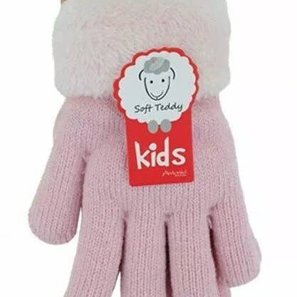 VewoTex - Wholesale Gloves - Kids - Children's Winter Gloves » Knitted Gloves » Finger Gloves with Warm Soft Teddy Filling » Lined Children's Gloves1