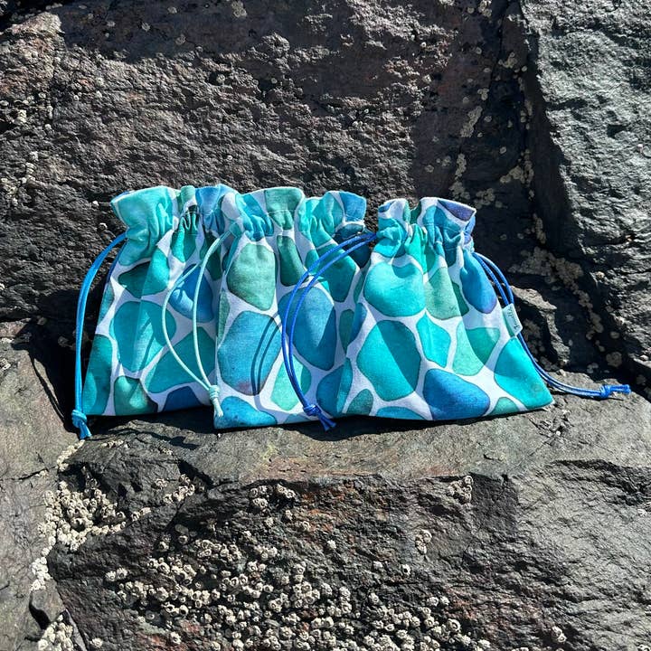 Jewells - Vente Pochette – femme - Sac de collecte de plage en tissu Sea Glass2