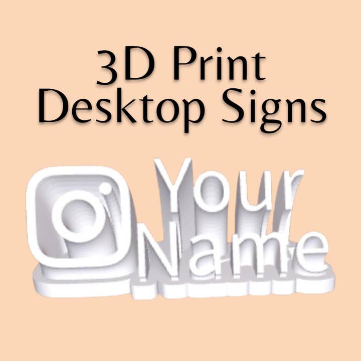 Custom 3D Printed Desk Name Plate: Office Gadget for wholesale by Roussell Prints and Demand LLC