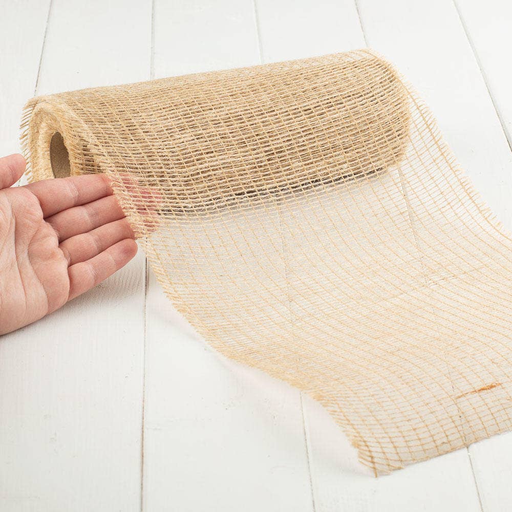 Factory Direct Craft - Wholesale Ribbon - Gift Wrapping - Jute Burlap Mesh Ribbon  2