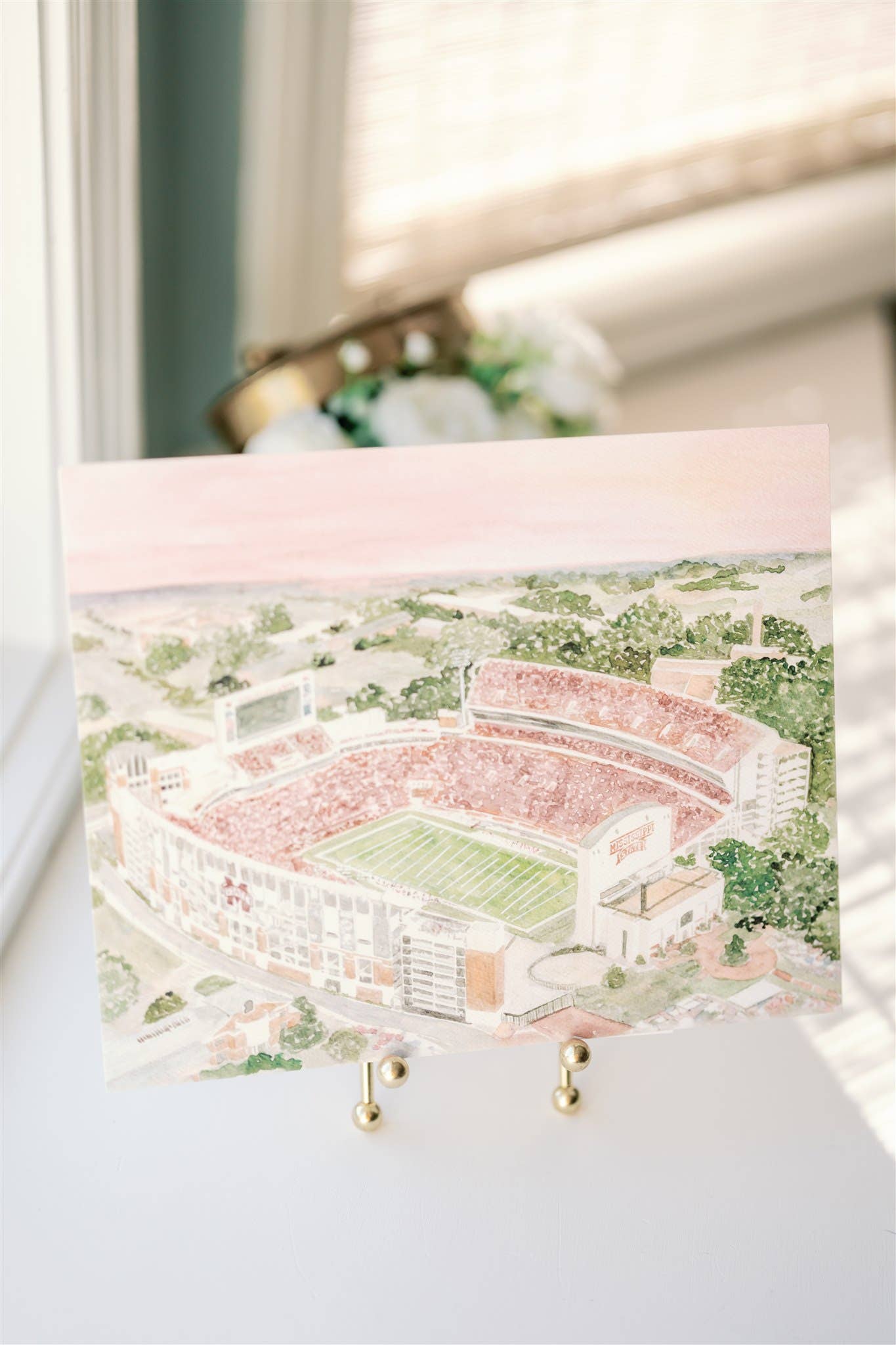 Gracefully Made Art - Wholesale Art Print - Licensed Mississippi State Aerial Stadium Art Print3