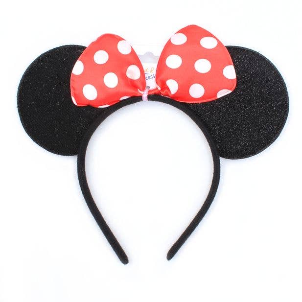 Inca UK - Wholesale Fashion Headband - Kids - Mouse Ears With polka dot Satin Bow On An Aliceband3