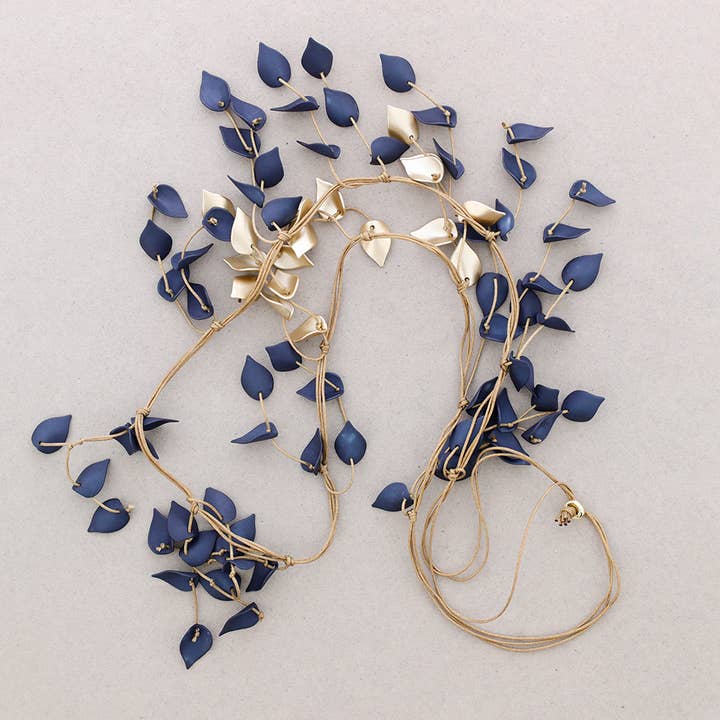 Sonata - Wholesale Bib Necklace - Long Necklace with Resin Petals Pendants8