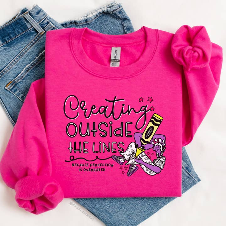 Kiiing & Co. Designs - Wholesale Graphic Sweatshirt - Unisex - Creating Outside The Lines Sweatshirt