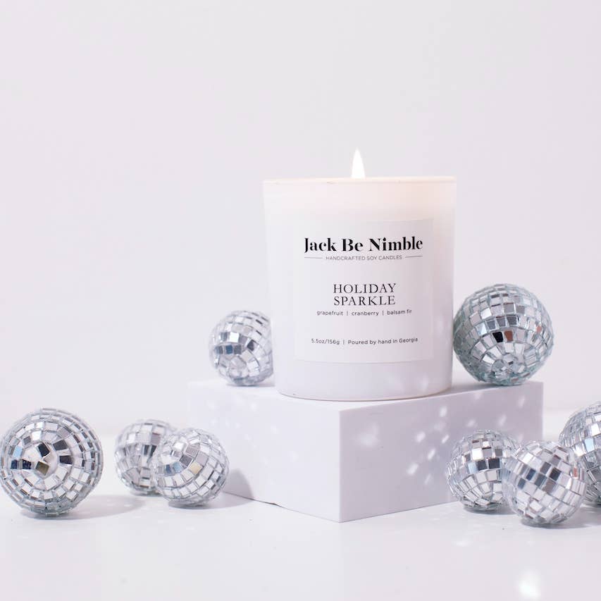 Jack Be Nimble Candles - Vente Bougies de voyage - 5.5 oz Holiday Sparkle • Bougie de soya parfumée de Noël4