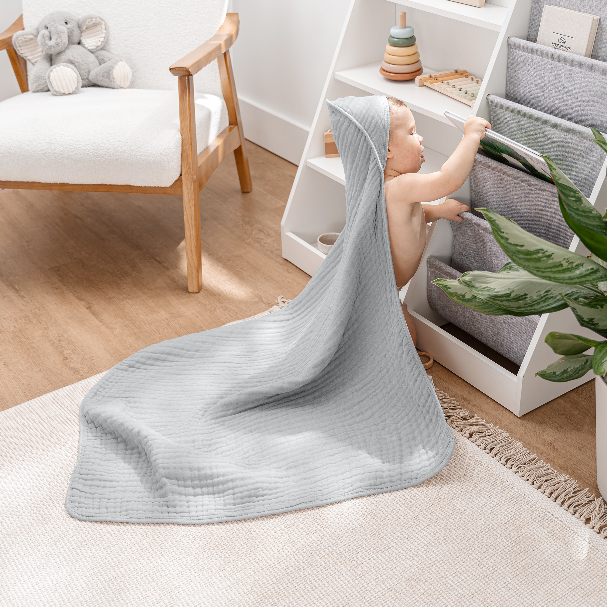 Comfy Cubs - Vendita all'ingrosso Asciugamano con cappuccio - Bambini e neonati - Asciugamano con cappuccio per neonati, 6 strati 100% cotone mussola di Comfy Cubs39