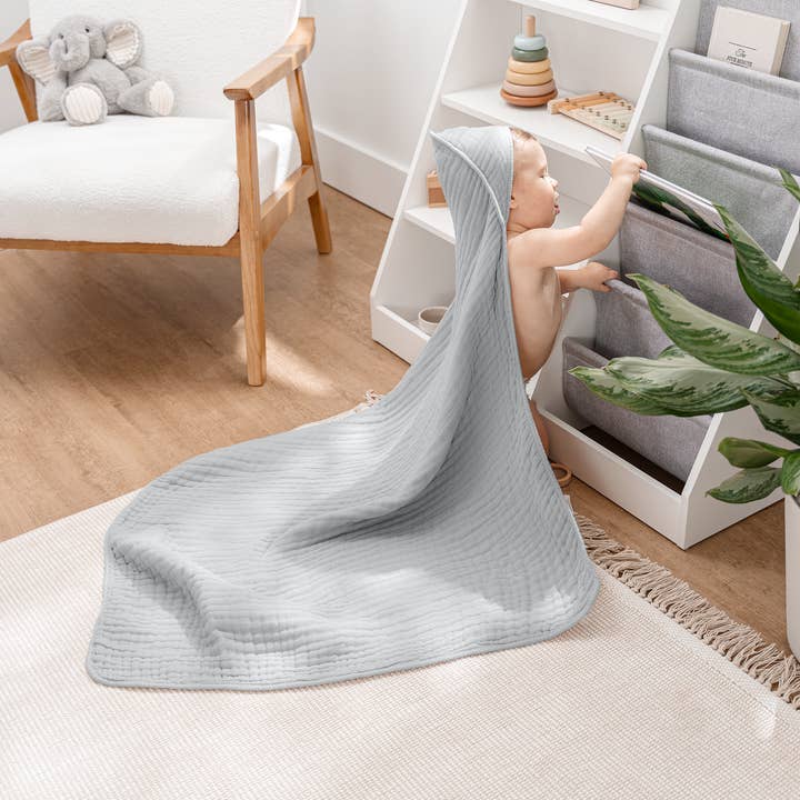 Comfy Cubs - Wholesale Hooded towel – Child & baby - Hooded Baby Towel, 6 Layer 100% Muslin Cotton by Comfy Cubs39