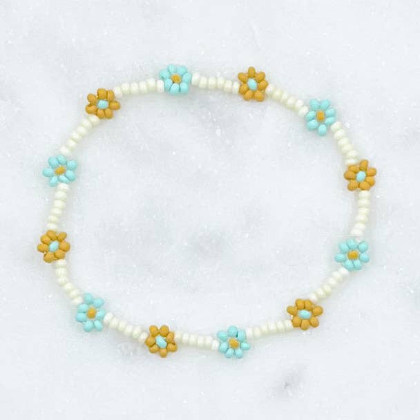 Op Funky 70's geïnspireerde armband/enkelbandje voor wholesale door Dainty Daisy Bead Co.