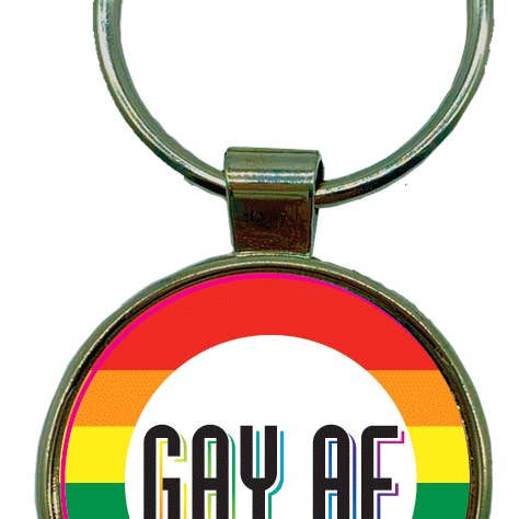 Dome Keyring PRIDE Gay AF for wholesale by Kalan