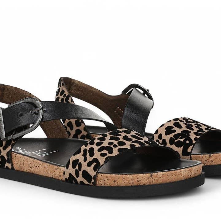 Blowfish Malibu Women's Leopard Brown Footbed Sandals - Lance for wholesale on Faire