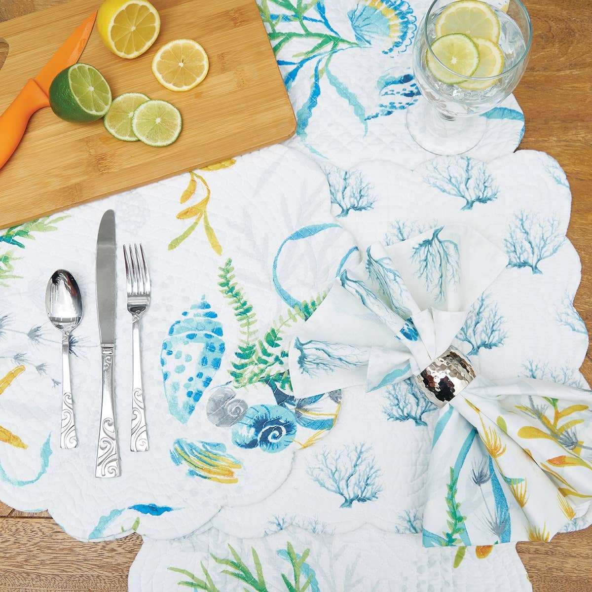 C&F Home - Wholesale Dinner & Cloth Napkin - Coastal Marlowe Sound Reef Napkin1