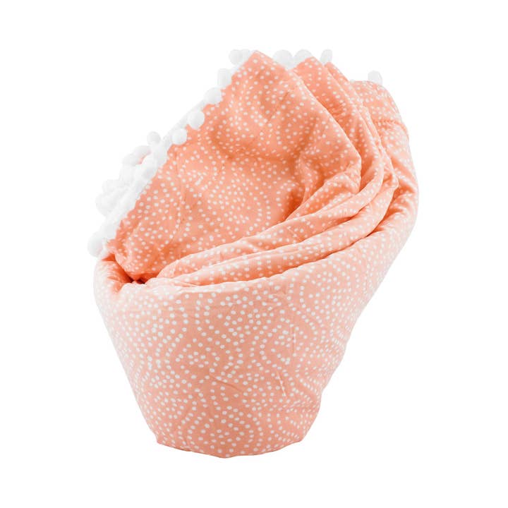 Ayu round bath towel with pompom for wholesale by LINDA HERING