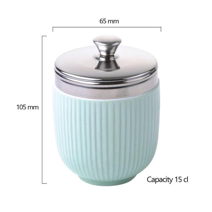 The DRH Collection BV - Vendita all'ingrosso Portauovo - Coddler per uova scanalate Celadon Green3