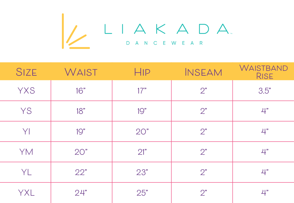 Liakada Dancewear - Wholesale Athletic Shorts - Kids - Girl's Shorty Short9