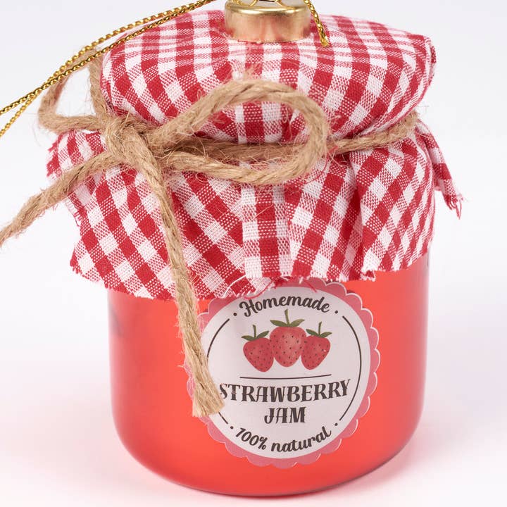 Primitives by Kathy - Wholesale Ornament - Glass Strawberry Jam Ornament