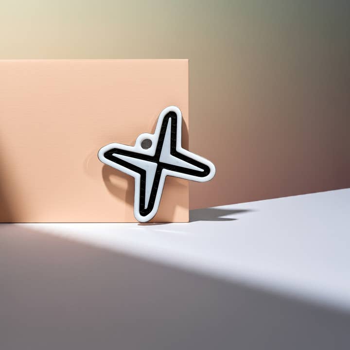 Polestar Keyring White & Black for wholesale by ABG 3D Prints