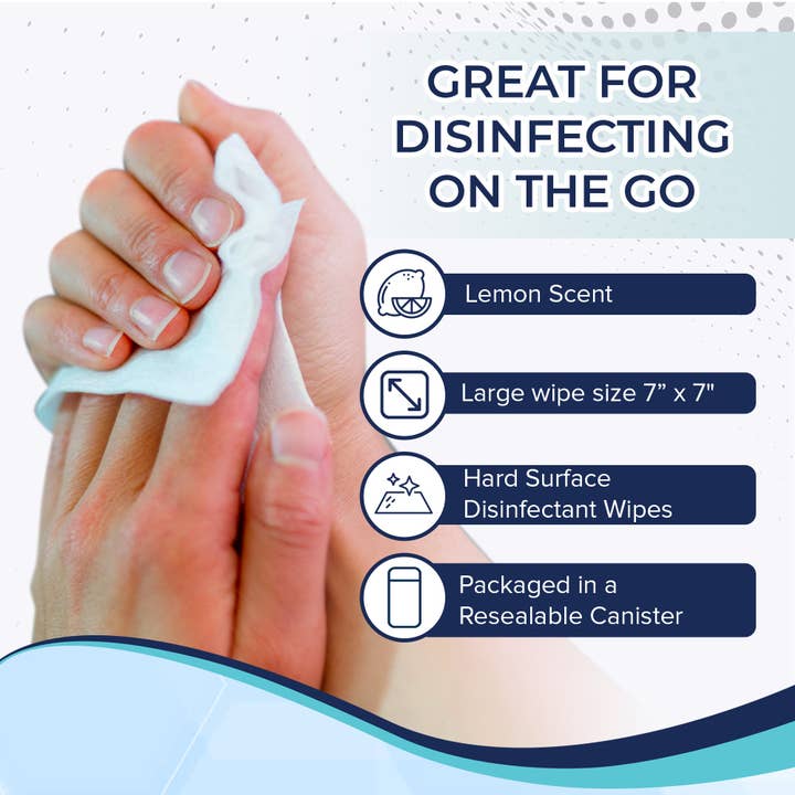 Concentric Health Alliance - CHA Supply - Wholesale Universle reinigingsdoekjes - Desinfectiedoekjes EPA-lijst N | Canister van 85 stuks2