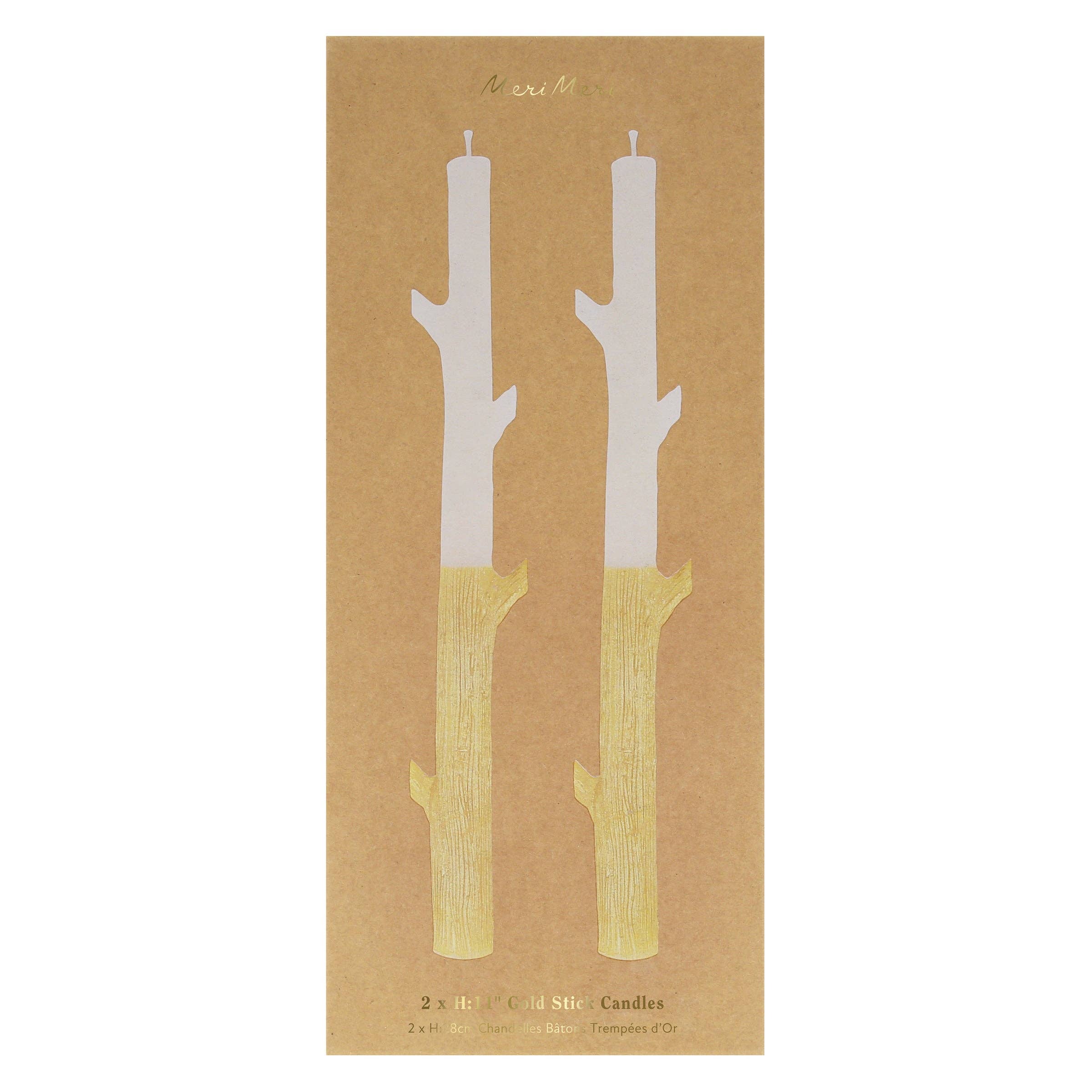Meri Meri - Wholesale Tapered Candle/Candlestick - Gold Dipped Stick Candles4