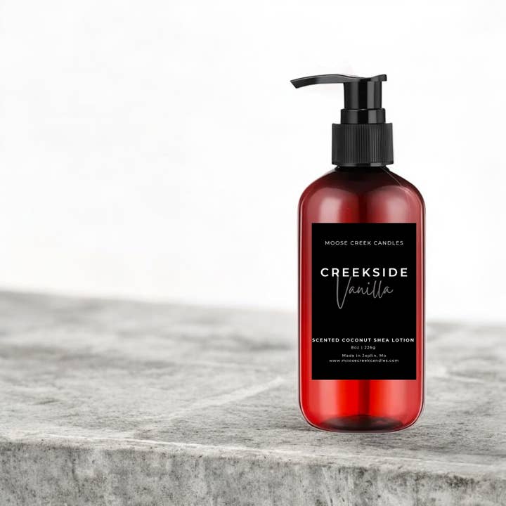 Creekside Vanille | 8oz Kokos Shea Lotion voor wholesale door Moose Creek Candles