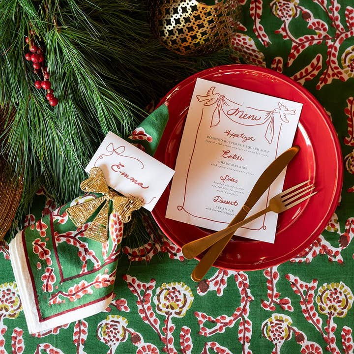 Pomegranate Inc - Wholesale Napkin Ring - Gold Bow Beaded Napkin Ring | Set of 41