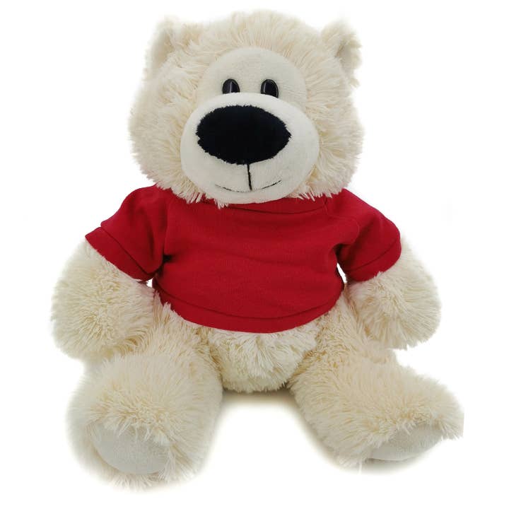 11" Cream Plush Bear in Custom T-shirts | Customizable Plush for wholesale on Faire14
