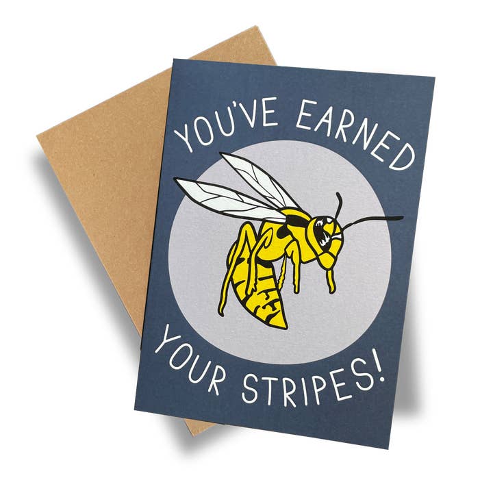 Cartão de saudação de jaqueta amarela por atacado de Sleepy Panther Design Co